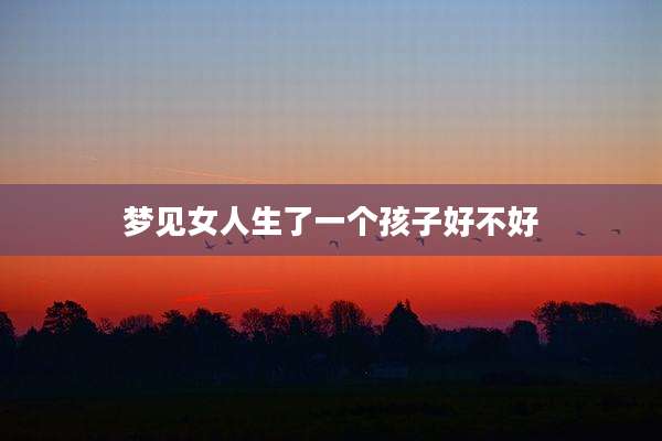 梦见女人生了一个孩子好不好