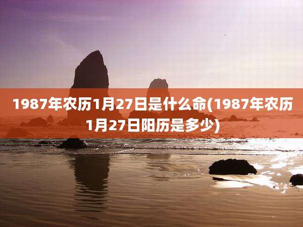1987年农历1月27日是什么命(1987年农历1月27日阳历是多少)