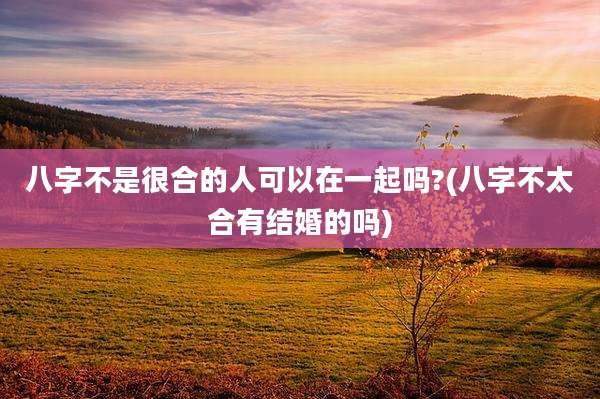八字不是很合的人可以在一起吗?(八字不太合有结婚的吗)