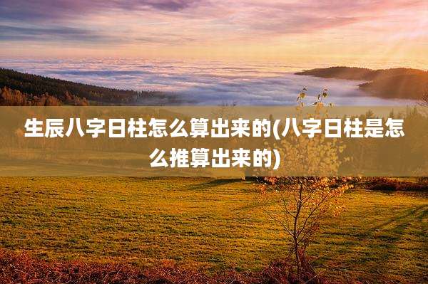 生辰八字日柱怎么算出来的(八字日柱是怎么推算出来的)