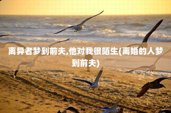 离异者梦到前夫,他对我很陌生(离婚的人梦到前夫)