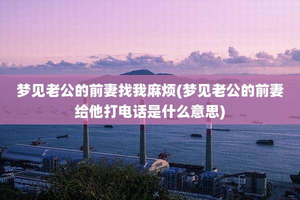 梦见老公的前妻找我麻烦(梦见老公的前妻给他打电话是什么意思)