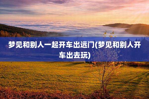 梦见和别人一起开车出远门(梦见和别人开车出去玩)