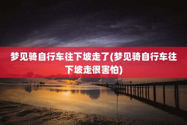 梦见骑自行车往下坡走了(梦见骑自行车往下坡走很害怕)
