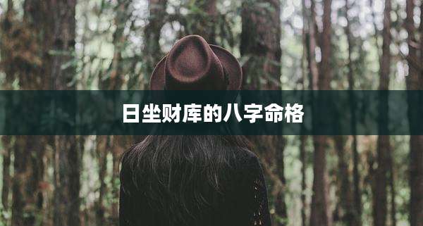 日坐财库的八字命格