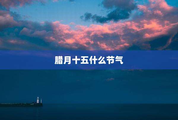 腊月十五什么节气