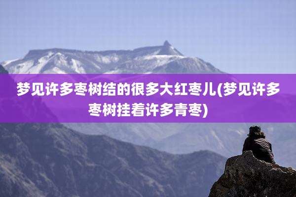 梦见许多枣树结的很多大红枣儿(梦见许多枣树挂着许多青枣)