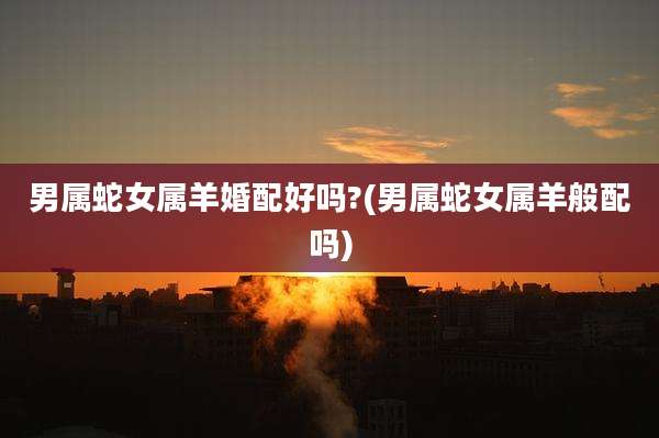 男属蛇女属羊婚配好吗?(男属蛇女属羊般配吗)