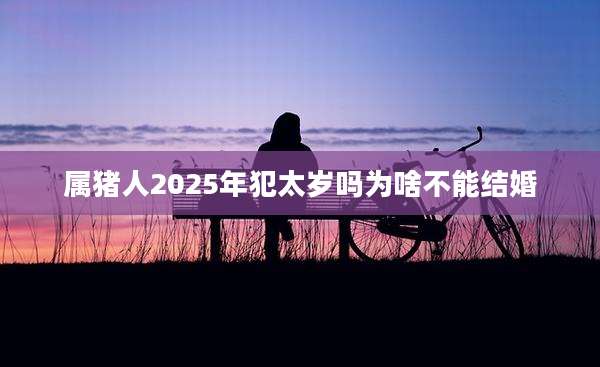 属猪人2025年犯太岁吗为啥不能结婚