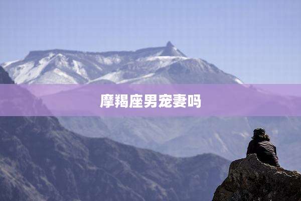 摩羯座男宠妻吗