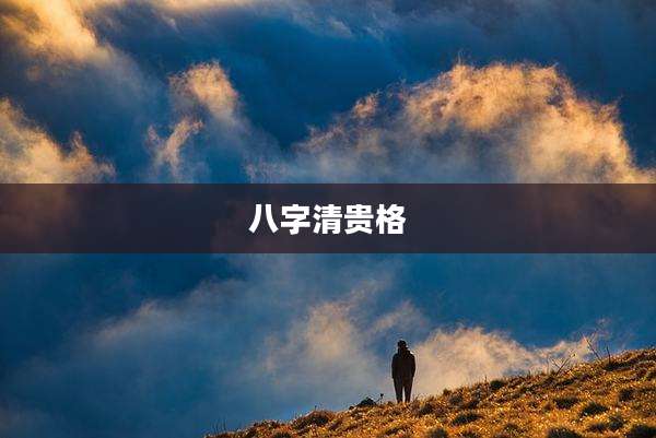 八字清贵格