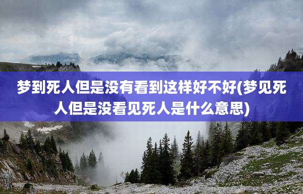 梦到死人但是没有看到这样好不好(梦见死人但是没看见死人是什么意思)