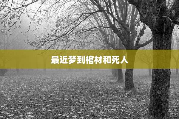 最近梦到棺材和死人