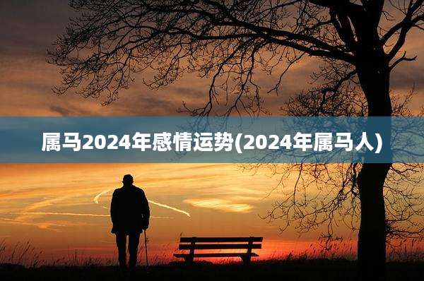 属马2024年感情运势(2024年属马人)