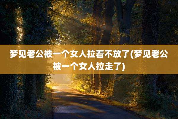 梦见老公被一个女人拉着不放了(梦见老公被一个女人拉走了)