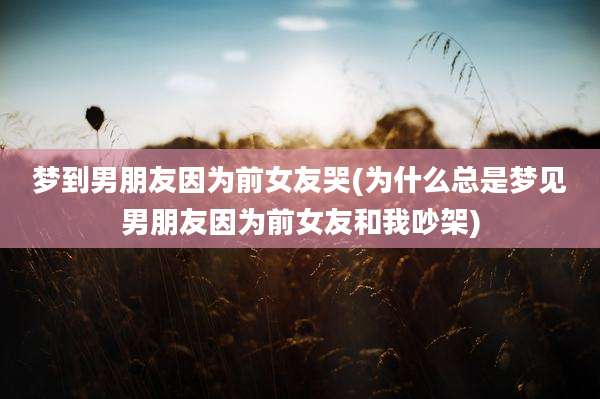 梦到男朋友因为前女友哭(为什么总是梦见男朋友因为前女友和我吵架)