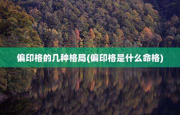 偏印格的几种格局(偏印格是什么命格)
