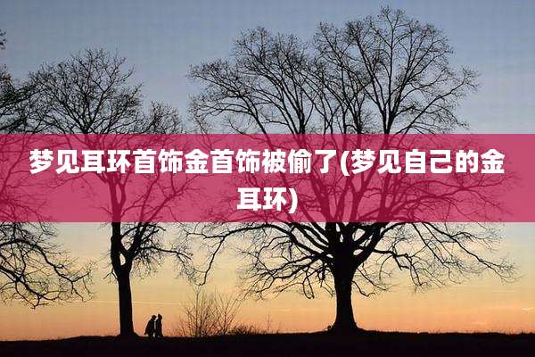 梦见耳环首饰金首饰被偷了(梦见自己的金耳环)