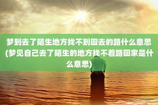 梦到去了陌生地方找不到回去的路什么意思(梦见自己去了陌生的地方找不着路回家是什么意思)