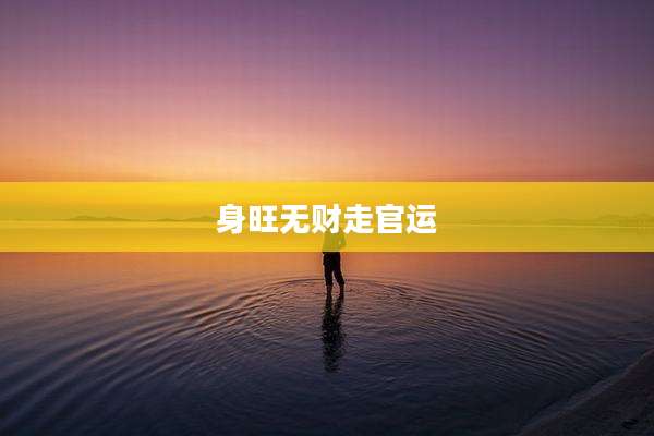 身旺无财走官运