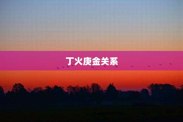 丁火庚金关系
