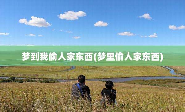 梦到我偷人家东西(梦里偷人家东西)
