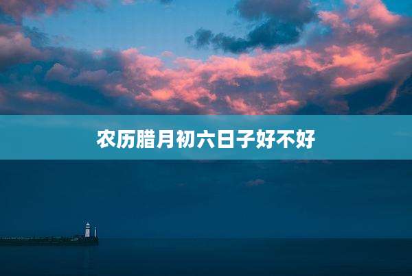 农历腊月初六日子好不好