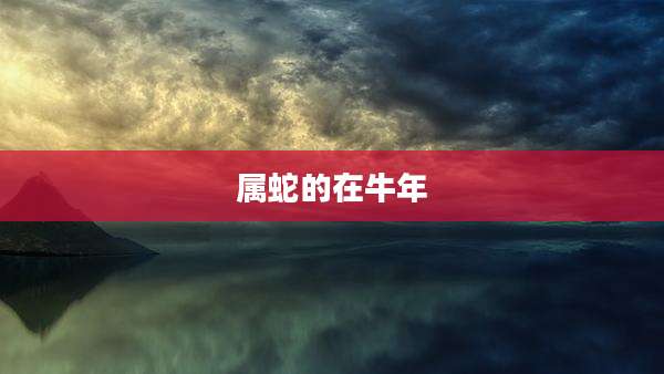 属蛇的在牛年