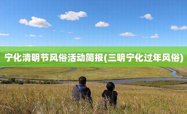 宁化清明节风俗活动简报(三明宁化过年风俗)