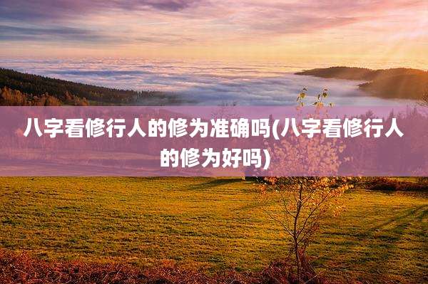 八字看修行人的修为准确吗(八字看修行人的修为好吗)