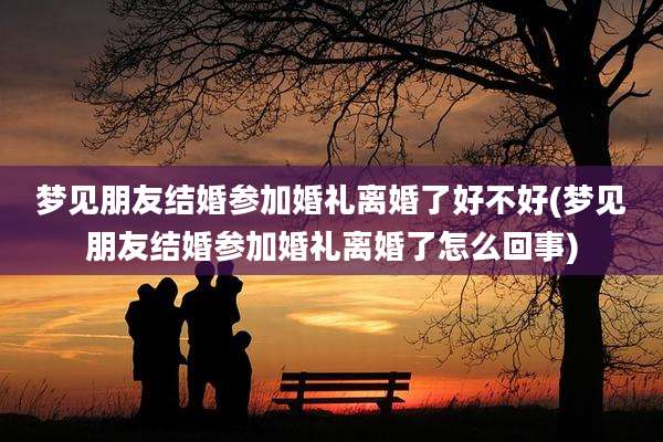 梦见朋友结婚参加婚礼离婚了好不好(梦见朋友结婚参加婚礼离婚了怎么回事)