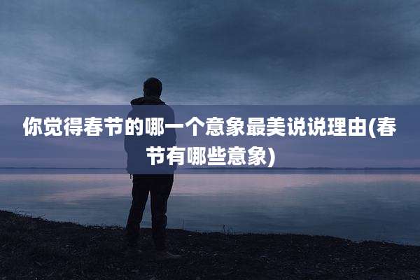 你觉得春节的哪一个意象最美说说理由(春节有哪些意象)