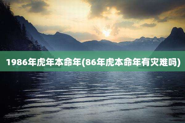 1986年虎年本命年(86年虎本命年有灾难吗)