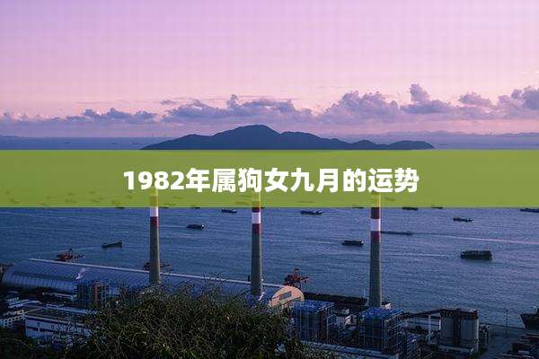 1982年属狗女九月的运势