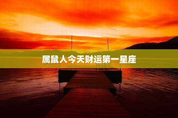 属鼠人今天财运第一星座