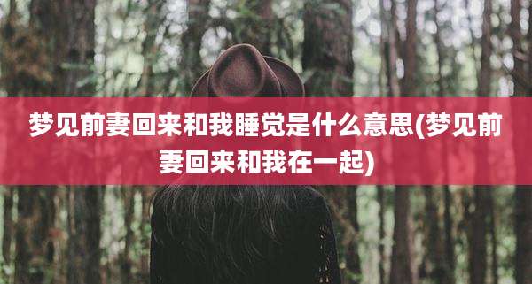 梦见前妻回来和我睡觉是什么意思(梦见前妻回来和我在一起)