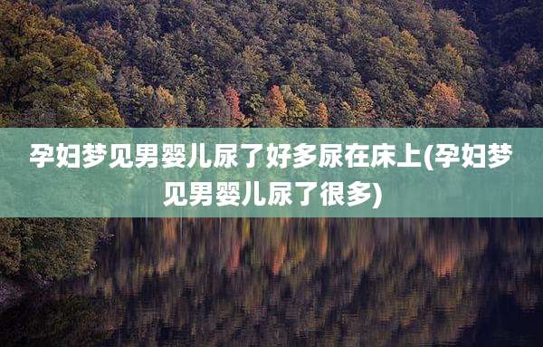 孕妇梦见男婴儿尿了好多尿在床上(孕妇梦见男婴儿尿了很多)