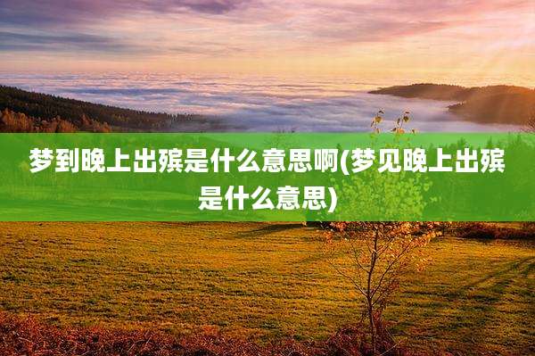 梦到晚上出殡是什么意思啊(梦见晚上出殡是什么意思)