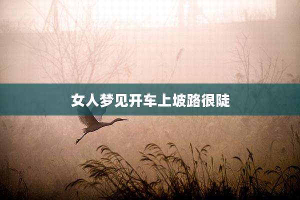 女人梦见开车上坡路很陡
