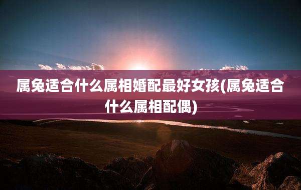 属兔适合什么属相婚配最好女孩(属兔适合什么属相配偶)