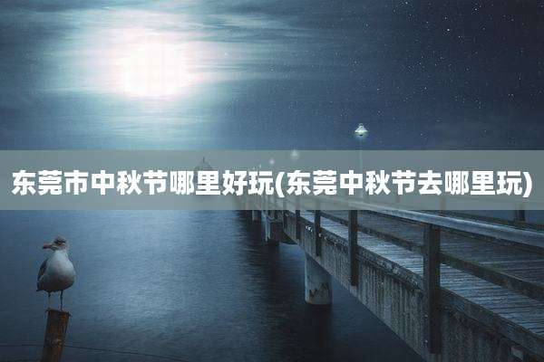 东莞市中秋节哪里好玩(东莞中秋节去哪里玩)