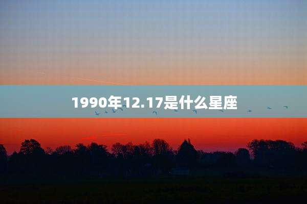 1990年12.17是什么星座