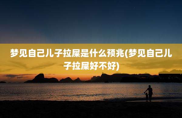 梦见自己儿子拉屎是什么预兆(梦见自己儿子拉屎好不好)