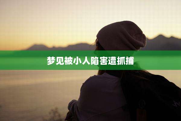梦见被小人陷害遭抓捕