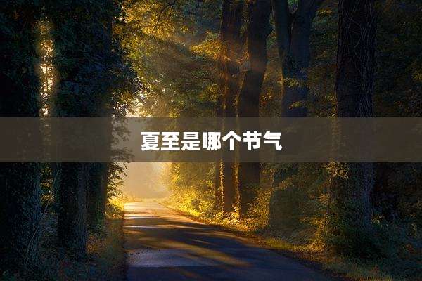 夏至是哪个节气