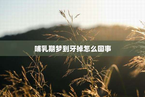 哺乳期梦到牙掉怎么回事