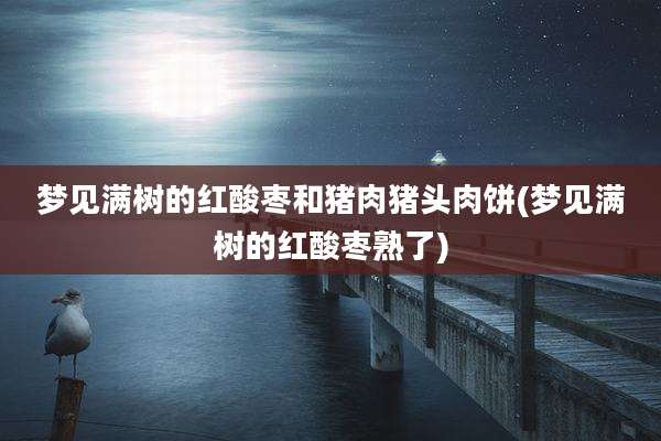 梦见满树的红酸枣和猪肉猪头肉饼(梦见满树的红酸枣熟了)