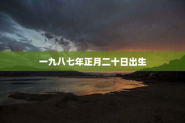 一九八七年正月二十日出生