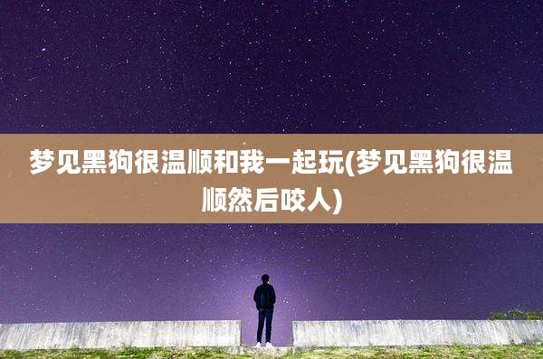梦见黑狗很温顺和我一起玩(梦见黑狗很温顺然后咬人)