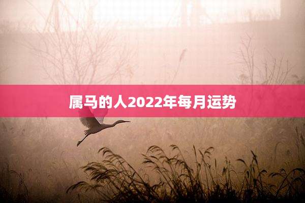 属马的人2022年每月运势